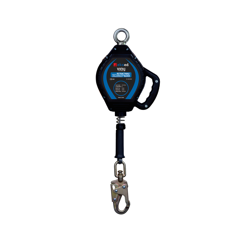 Eksed VİRAJ EKS-306-V çelik halatlı geri sarımlı düşüş durdurucu 6m