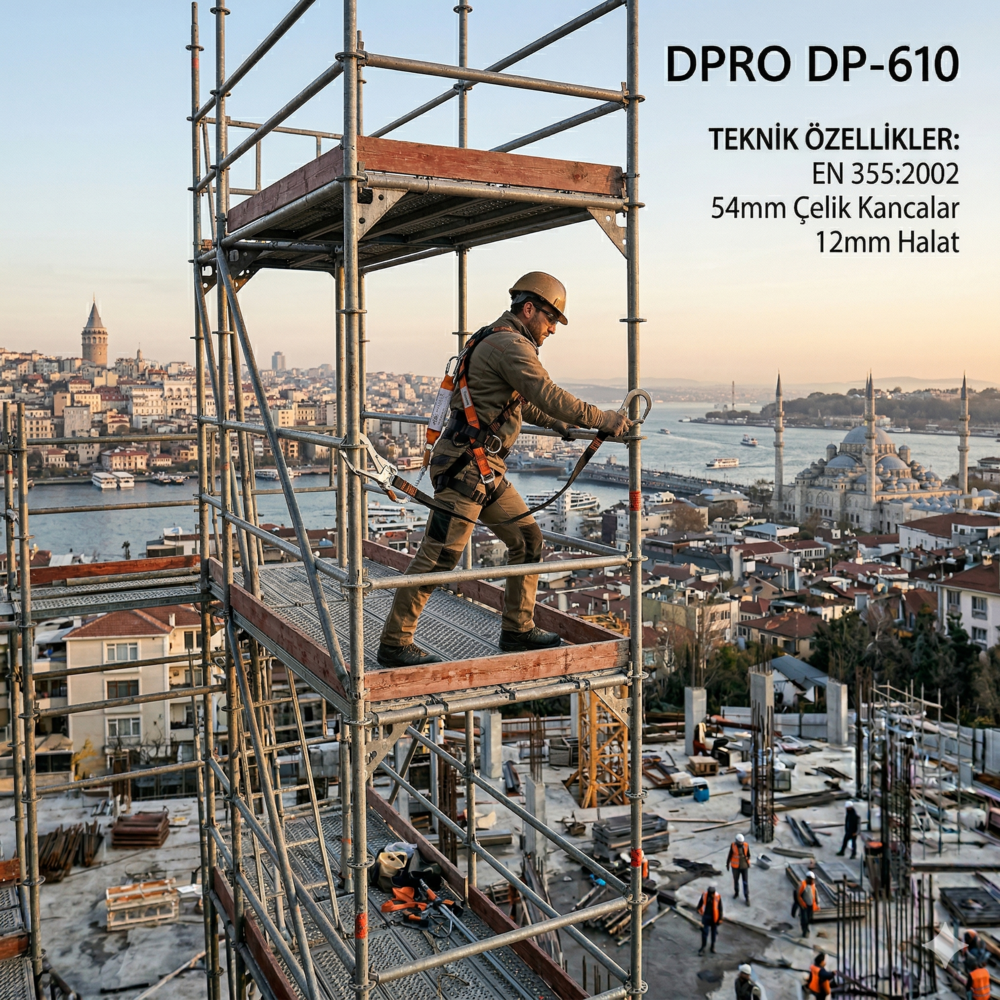 DPRO GRAVITY DP-610 şok emicili çift bacaklı kolonlu halat 54 mm çelik kanca