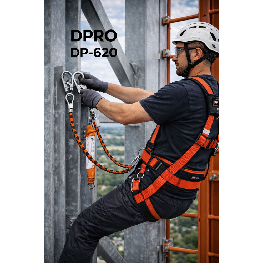 DPRO DP-620 çift bacaklı dikişli halat 54 mm çelik kanca 1,2 m 2 m