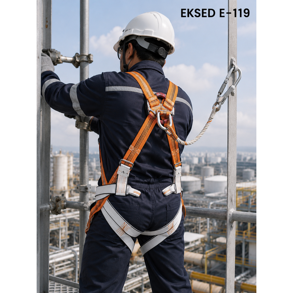 eksed e-119 dusus durdurma kemeri parasut tipi tam vucut en 361 manuel tokali celik aksam s xxl
