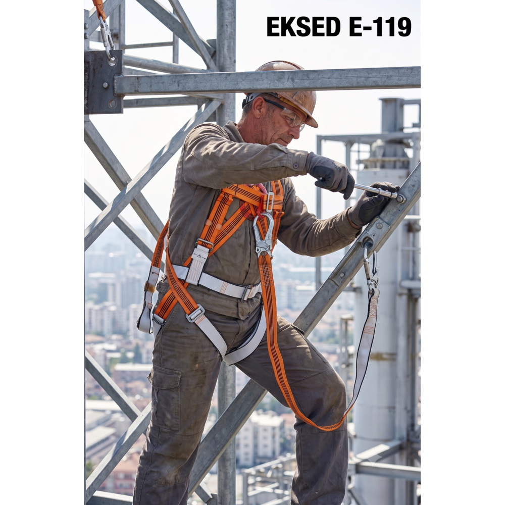 eksed e-119 dusus durdurma kemeri parasut tipi tam vucut en 361 manuel tokali celik aksam s xxl
