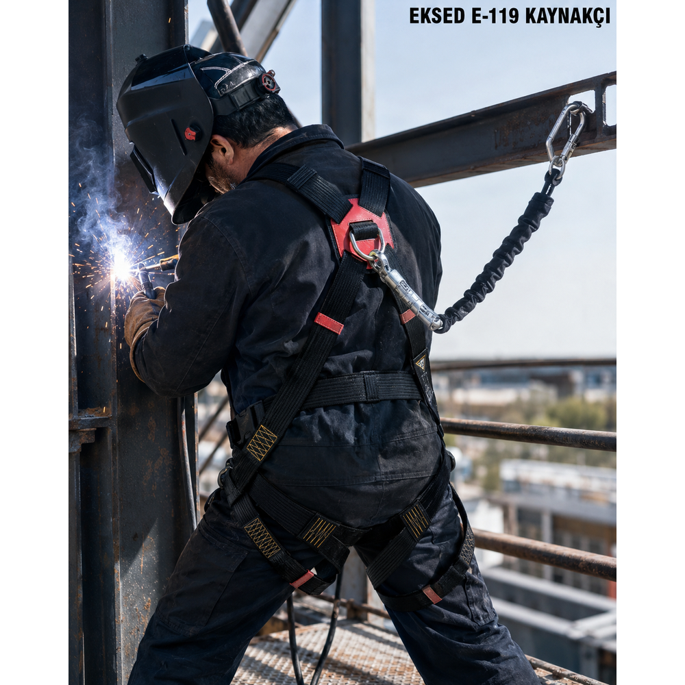 eksed e-119 kaynakci isi dayanıklı dusus durdurma kemeri parasut tipi tam vucut en 361 s xxl