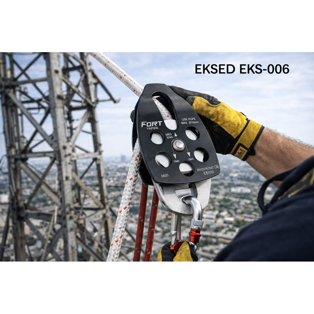 Eksed EKS-006 tekli makara 30kN alüminyum