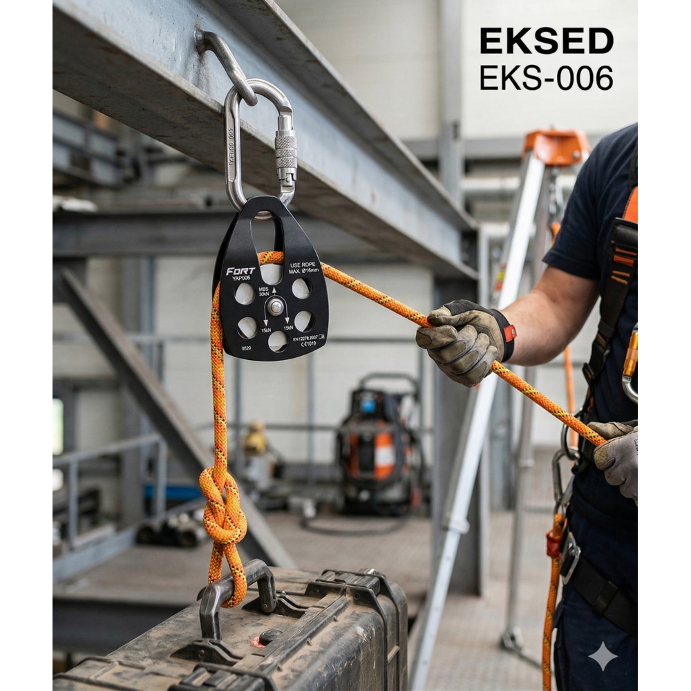 Eksed EKS-006 tekli makara 30kN alüminyum