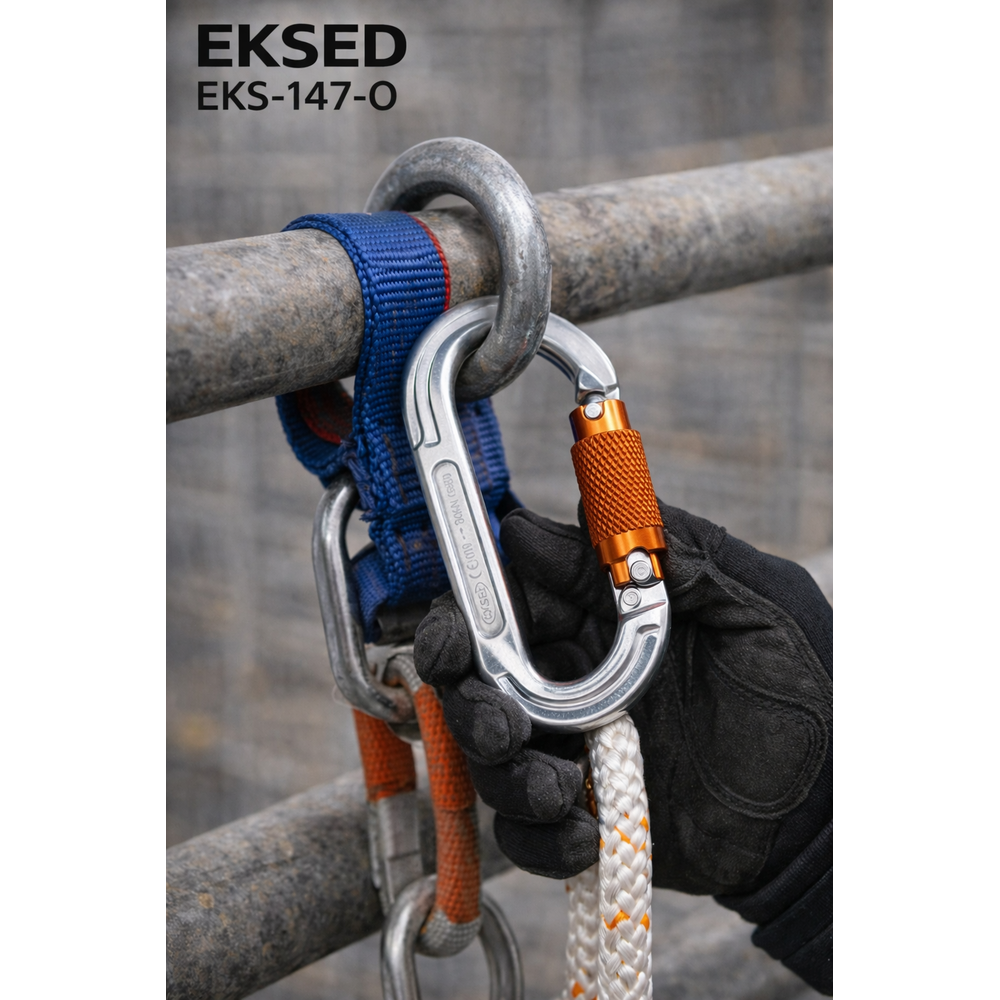 Eksed EKS-147-O alüminyum otomatik karabina 30kN