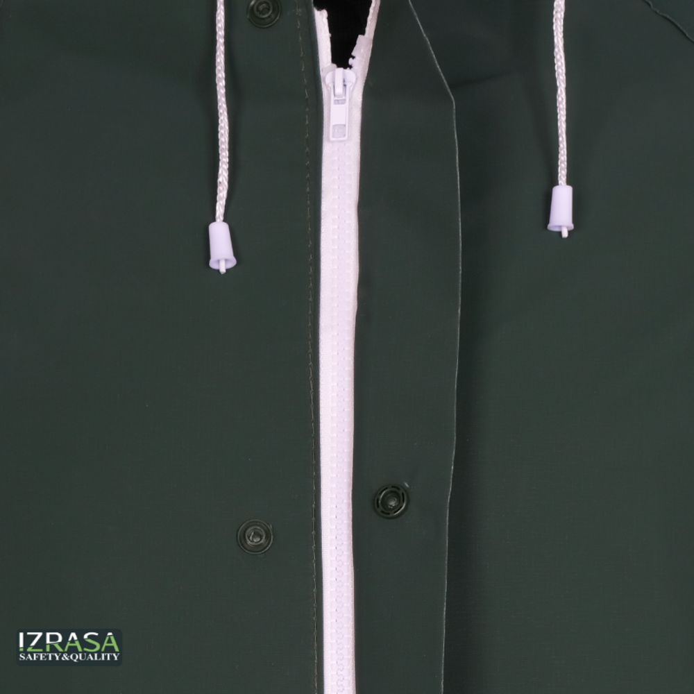 Izrasa NM-05 astarlı 32 mm PVC kumaş yağmurluk, tam su geçirmez profesyonel iş yağmurluğu