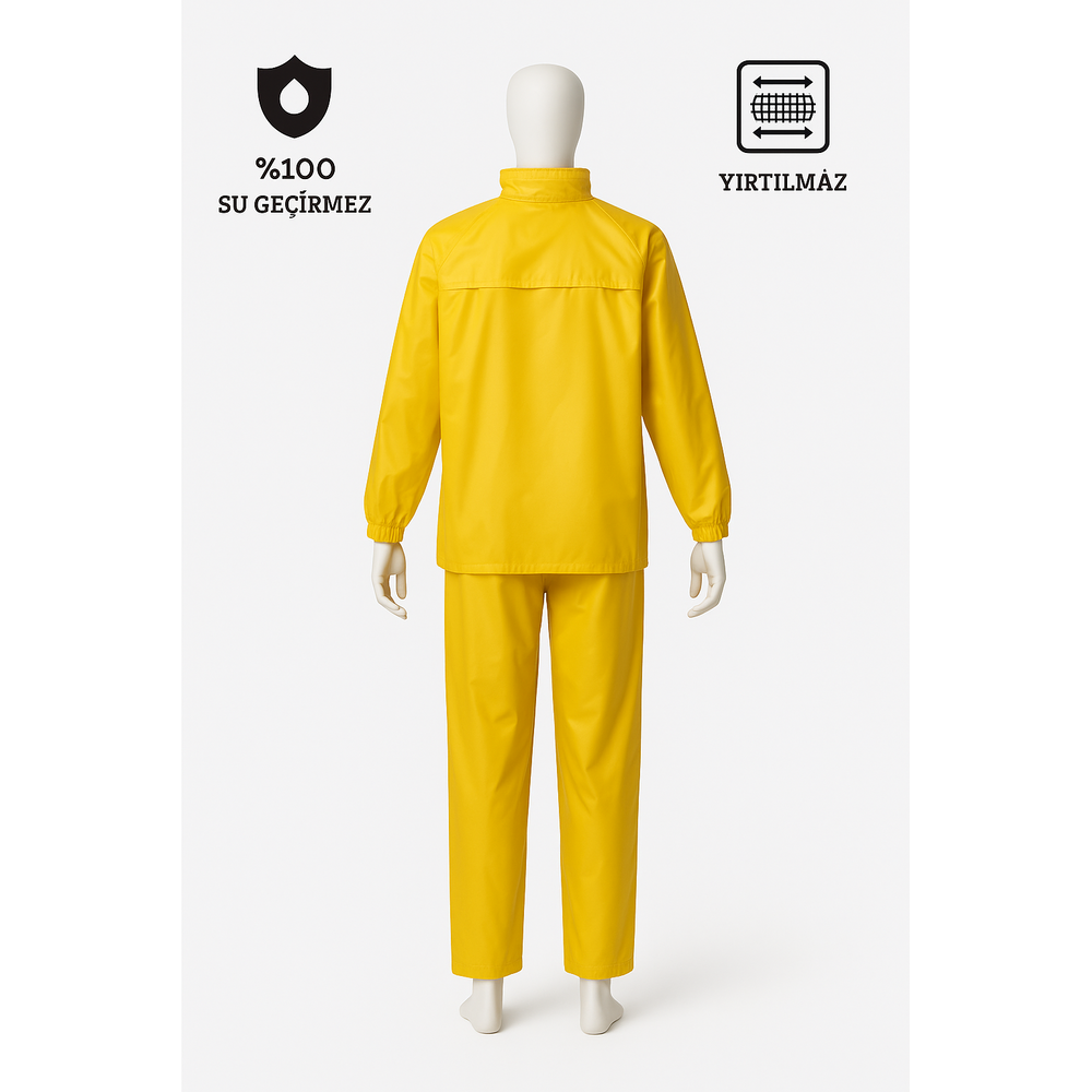 Izrasa SI-01 imperteks takım yağmurluk, 190 g/m² su geçirmez ceket ve pantolon yağmurluk seti