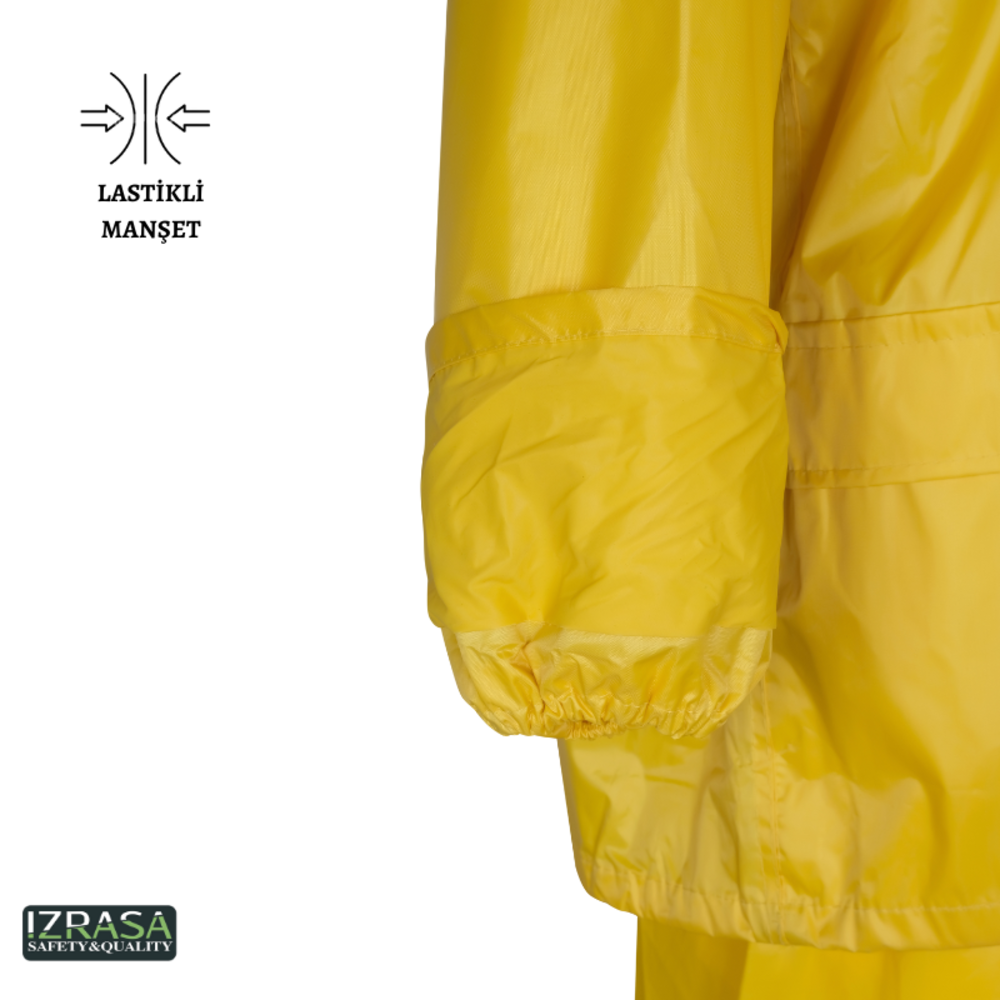 Izrasa SI-01 imperteks takım yağmurluk, 190 g/m² su geçirmez ceket ve pantolon yağmurluk seti