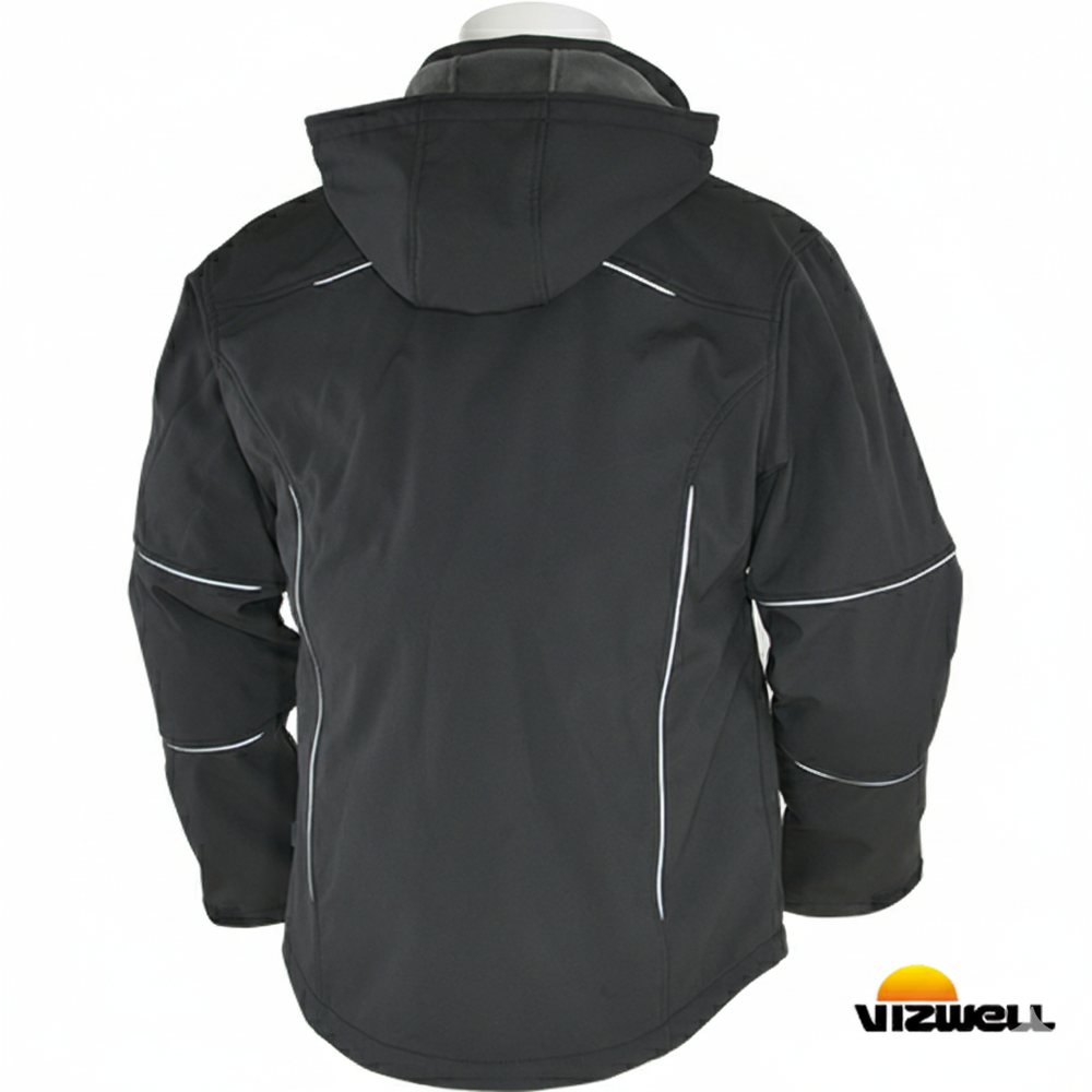 Vizwell VWJK112 Outdoor Dış Mekan Softshell Model Mont Vizwell VWJK112 outdoor dış mekan softshell model mont, 3 katmanlı su geçirmez ve nefes alabilir siyah softshell ceket