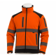 Vizwell VWJK177 yüksek görünürlüklü softshell iş montu, 3 katmanlı su geçirmez ve reflektörlü profesyonel iş montu