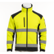 Vizwell VWJK177 yüksek görünürlüklü softshell iş montu, 3 katmanlı su geçirmez ve reflektörlü profesyonel iş montu
