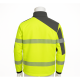 Vizwell VWJK267 yüksek görünümlü softshell tasarım mont, 3 katmanlı su geçirmez ve reflektörlü neon sarı iş montu