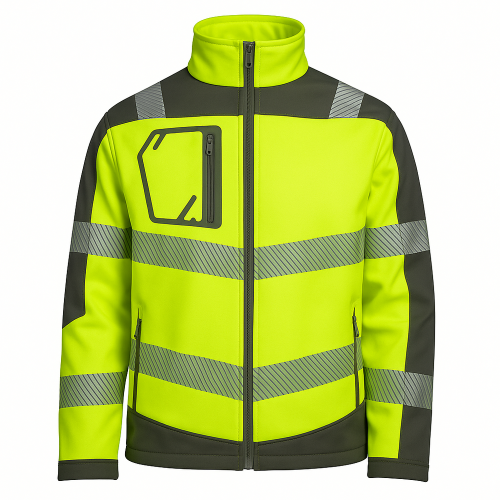 Vizwell VWJK268 Yüksek Görünümlü Süper-Termal Kapitone Softshell Mont