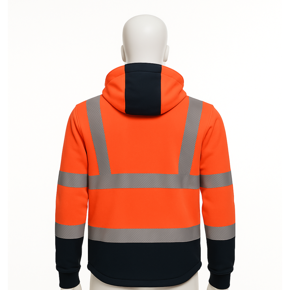 Vizwell VWJK521 yüksek görünümlü ripstop softshell mont, kolları çıkabilir hi-viz sarı reflektörlü iş montu