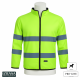 Izrasa SV-20 çift taraflı yüksek görünümlü reflektörlü mont, neon sarı hi-vis yüzü ve siyah taffeta dolgulu yüzü olan içi dolgulu iş montu