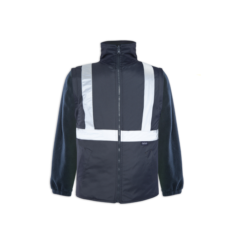 MYFORM Olympus Max-Breathane 4124 lacivert 5’i 1 arada iş montu suya dayanımlı 300D oxford reflektif çok cepli polar iç katman